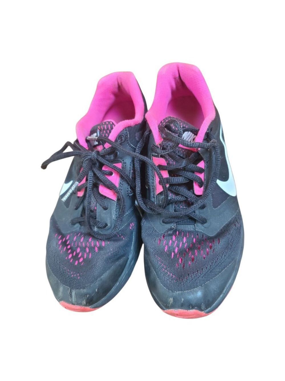 Nike Tri Fusion Run Sneakers Black Pink White Size 6.5